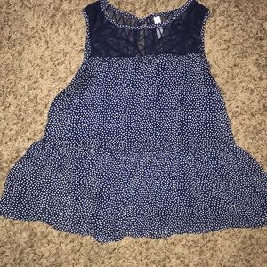 Polka dot peplum top